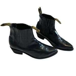 Mens Genuine Leather Short Ankle Western Cowboy Boot Botin estilo 25